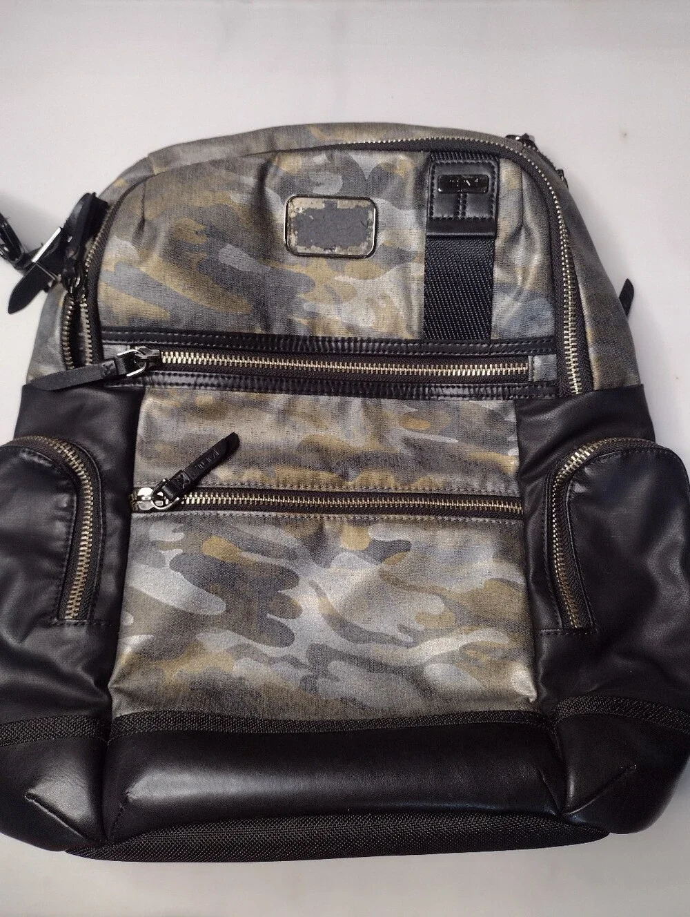 Tumi Parrish Camo Nylon & Leather Backpack  Camouflage School Work M